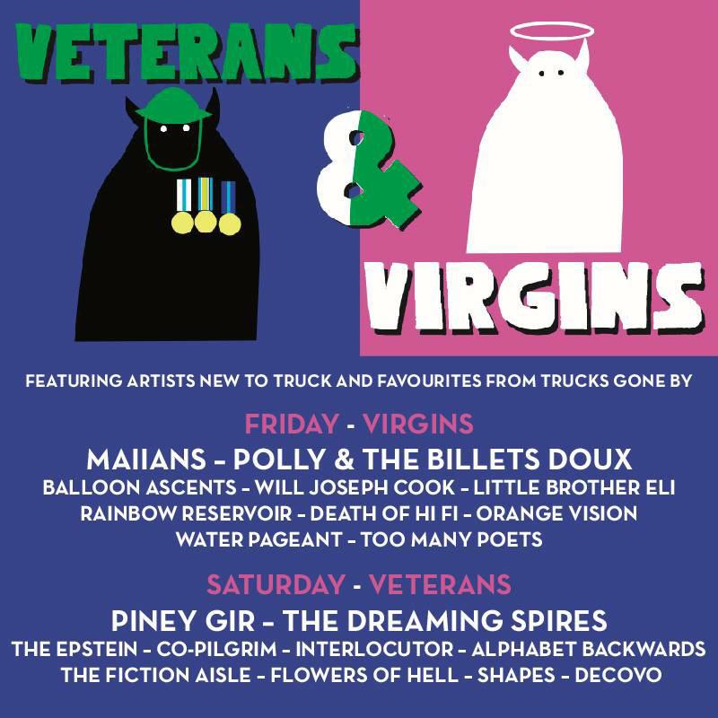 TruckFestival's tweet photo. Hello the virgins! Brilliant Oxfordshire band app winners sit alongside @maiians and @pollybdoux! #virgins #TRUCK2015 http://t.co/3iqV99bTOn