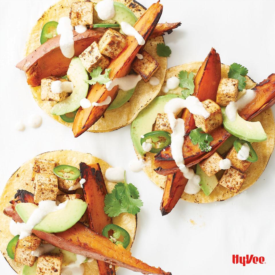 HyVee's tweet photo. So good. Grab the #recipe for Sweet Potato Tacos with Lime Cream Sauce. >> http://t.co/KZbBlqGVI3 http://t.co/mvpcfH5W0R