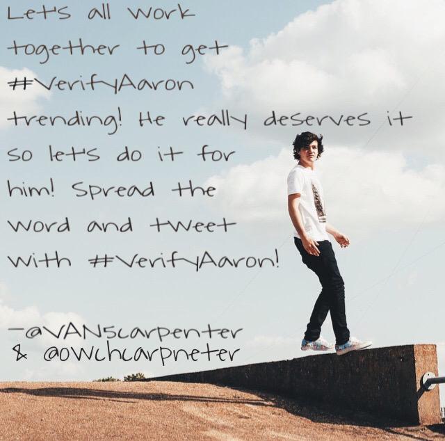 ohnokenn's tweet photo. How #VerifyAaron started http://t.co/IGzbTHe8Aq
