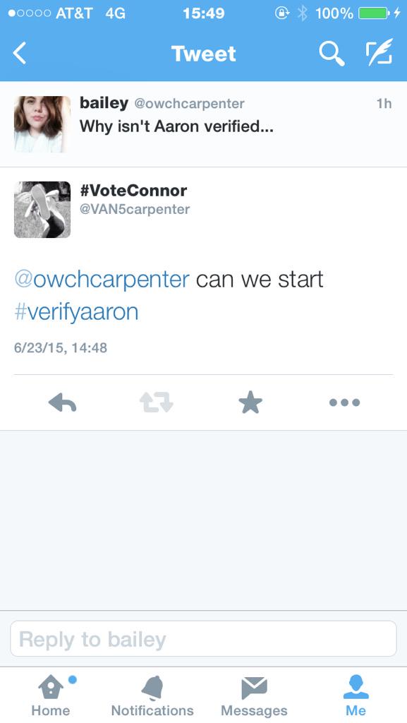 ohnokenn's tweet photo. How #VerifyAaron started http://t.co/IGzbTHe8Aq
