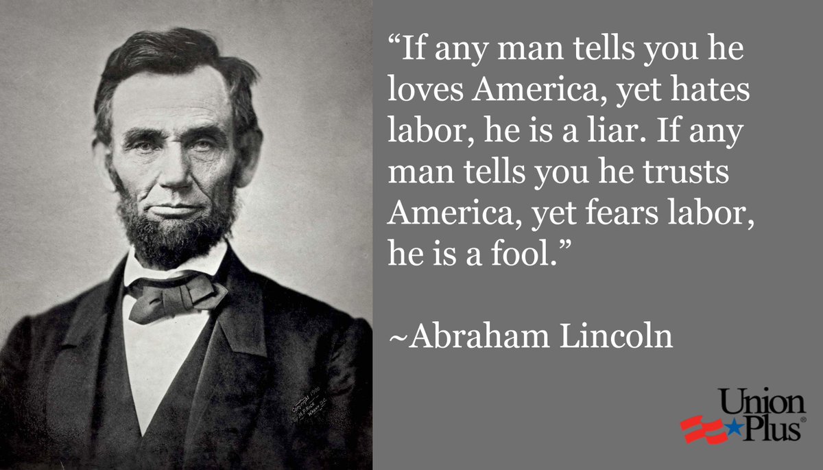 UnionPlus's tweet image. Good ole Honest Abe gets it! #ItsGoodToBeUnion #1u