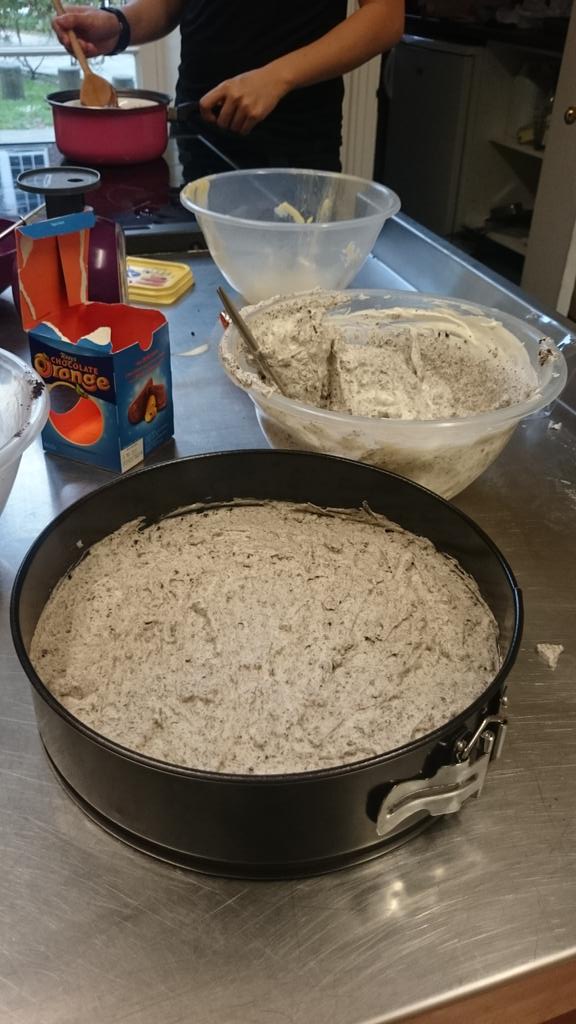BoothamBoarding's tweet photo. The making of #oreocheesecake 
Who's this for? http://t.co/DU3TJH0cEK