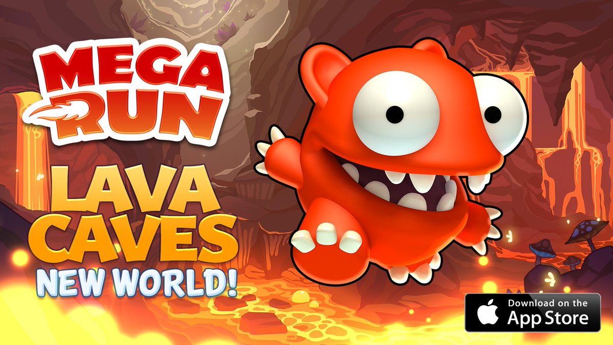 Mega Run World 6 out NOW! Lava Caves feature 24 all new levels - get it on the App Store now! bit.ly/MegaRun