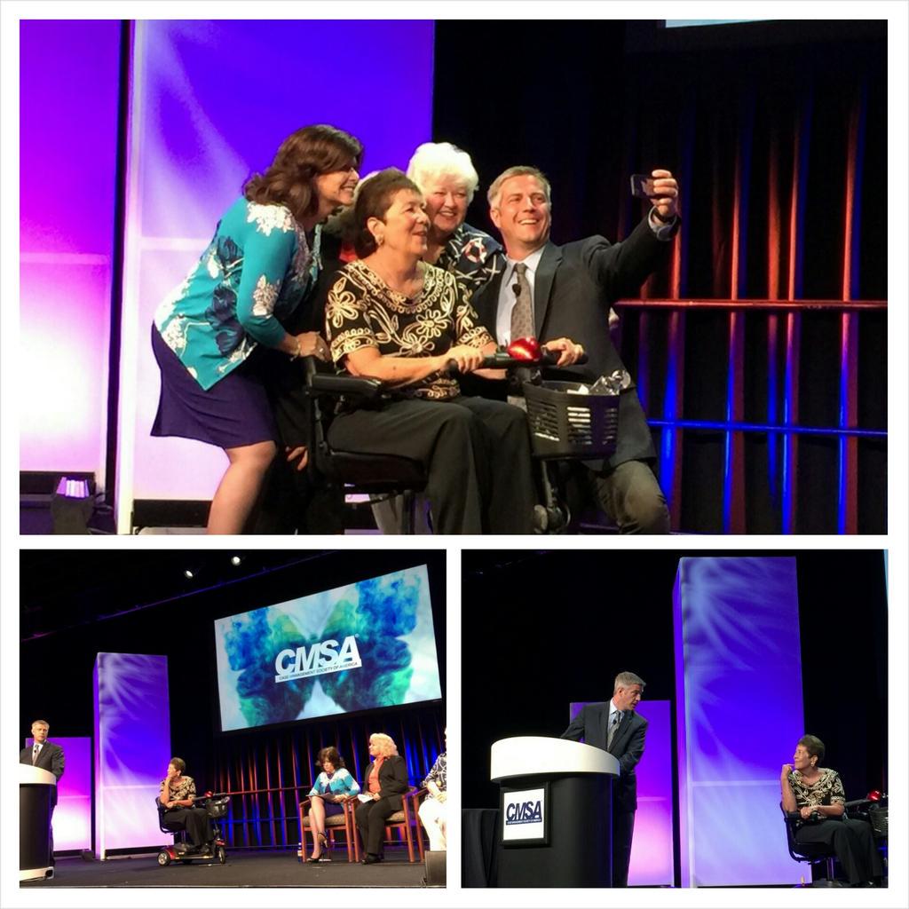 ChordlineHealth's tweet photo. @FraterJeff on stage during #cmsa2015's lifetime achievement award presentation. Congrats again, @AnneLlewellyn! http://t.co/4Gg7VSc0A5