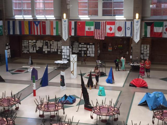 CentralBulldog's tweet image. Looks like the art showcase is almost ready to go!  #SummerAtSPS #learningispersonal