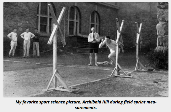 jb_morin's tweet photo. A.V. Hill during field sprint testing in the 1920's…no GPS, no PC, no big data, just physics and good ideas http://t.co/8GGEC2qMg7
