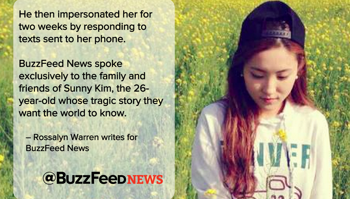 BuzzFeedNews's tweet photo. A Boyfriend Impersonated His Girlfriend For Two Weeks After He Murdered Her http://t.co/MVcCdFWwOt http://t.co/McRFQRHxgV