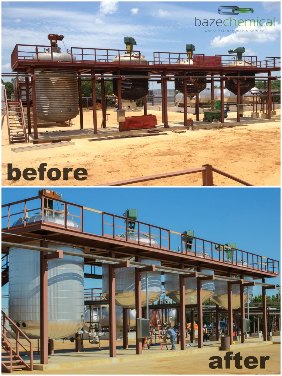 bazechemical's tweet image. Our #chemicalreactors before and after at the #ethoxlation plant #bazechemical #chemicalmanufacture