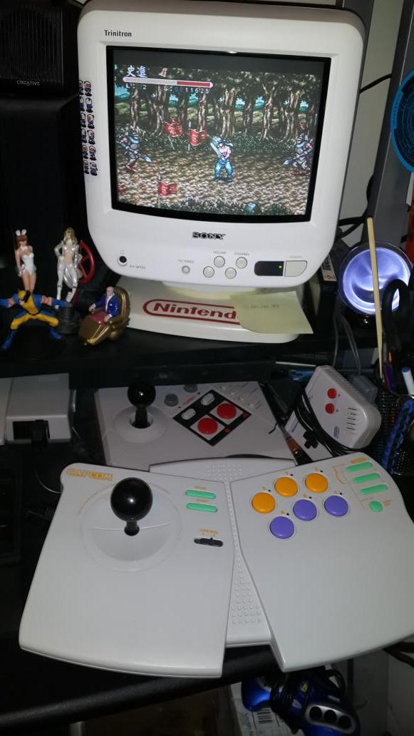 UrzasRage's tweet image. Playing some Genesis games with this Capcom stick..