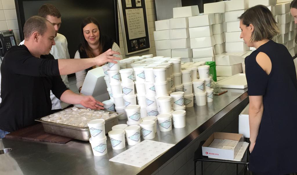 It's all hands on deck getting our <a href="/OzHarvest/">OzHarvest</a> @Uber_Melbourne #ThinkEatSave lunch packs ready!