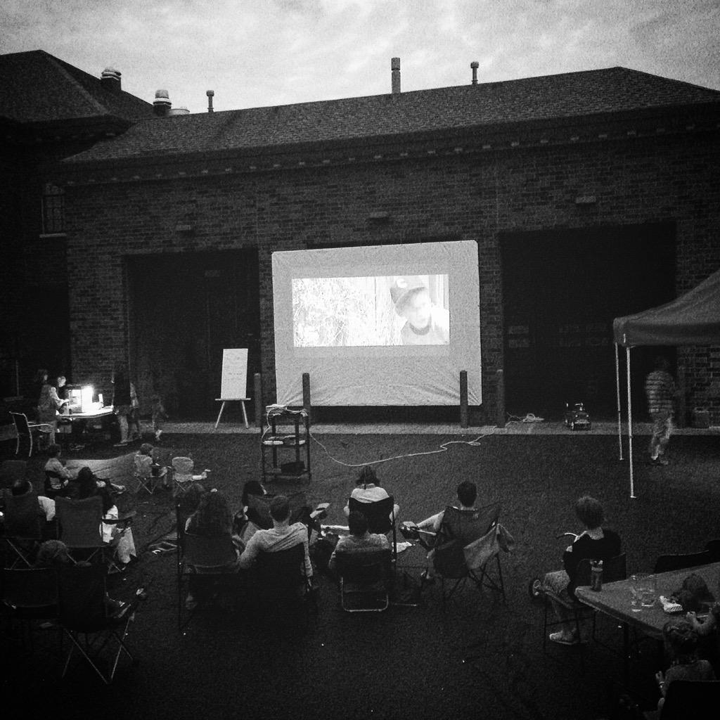 Fantastic neighbors watch 'the Sandslot' on Cayuga Heights FD's 1st Movie Night. #CHFD #cayugaheights #ithaca