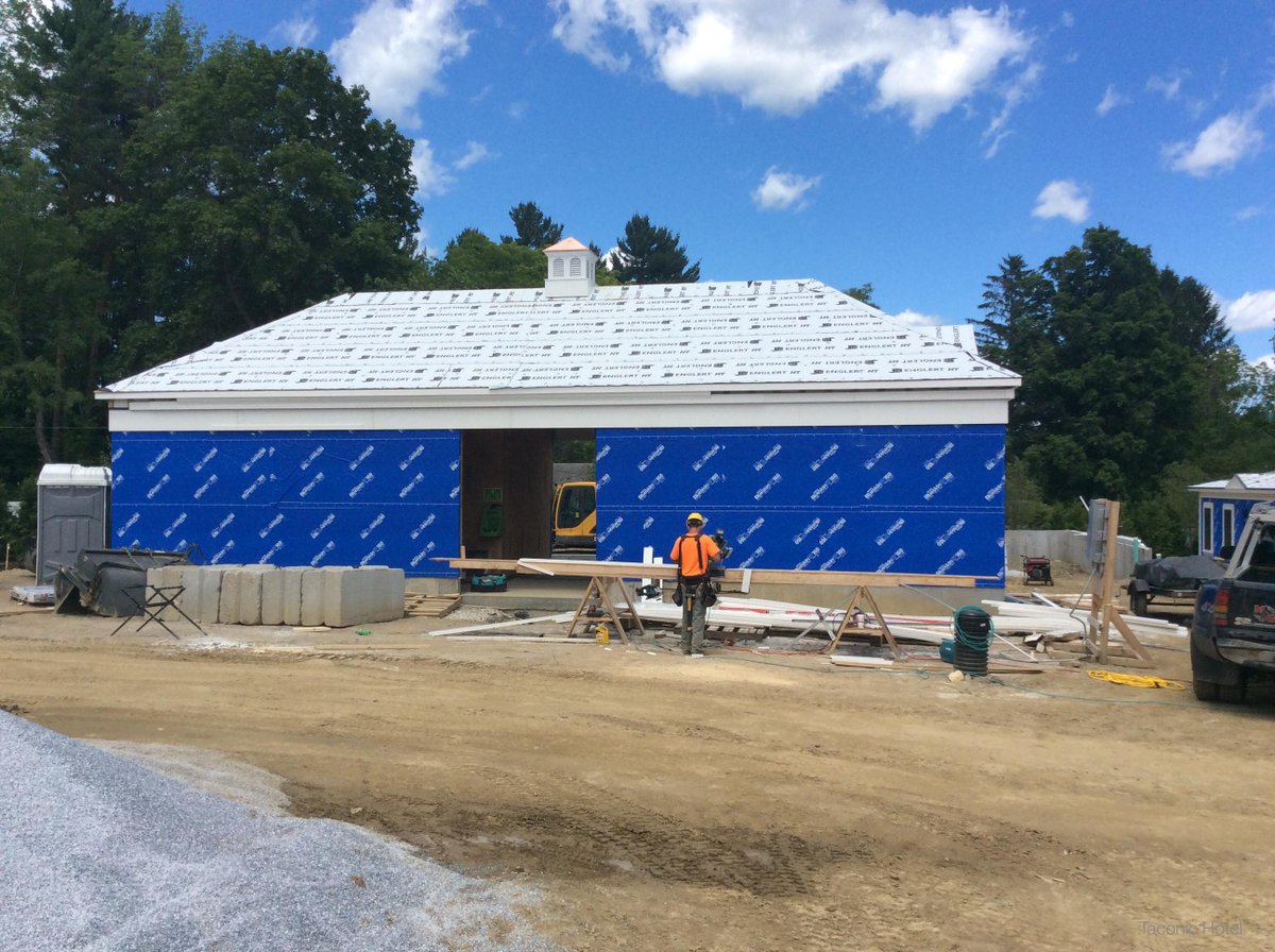 TaconicHotel's tweet photo. Pool pavilion is ready for siding • #Taconic #Hotel Manchester Village, #Vermont http://t.co/H9sFuWRRpV