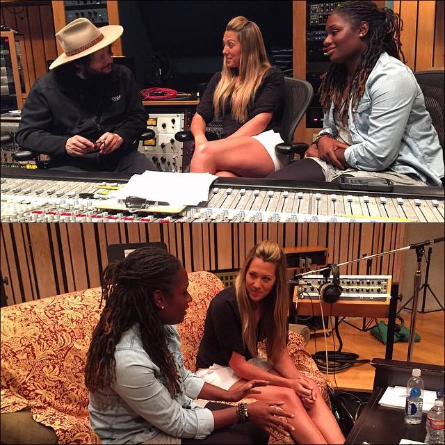 guitarcenter's tweet photo. #HensonStudios: #SSW4 winner @iam_music11 recording w/ #DonWas. @colbiecaillat sharing insights & guidance! http://t.co/q2fa5szX2K