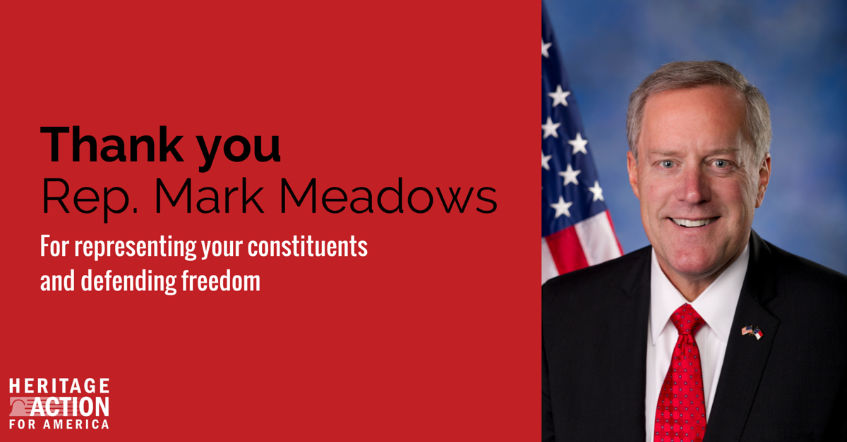 Heritage_Action's tweet photo. Thank you @RepMarkMeadows for representing your constituents.  http://t.co/N69NuiJHRI #StandwithMeadows http://t.co/lDhyCyI9qz