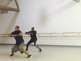 GabbySidibe's tweet photo. In the studio with @JussieSmollett as he and his choreographer @ChrisGrantMUSIC WERK! #roadtoBET @BET http://t.co/c5hqWXX7sM