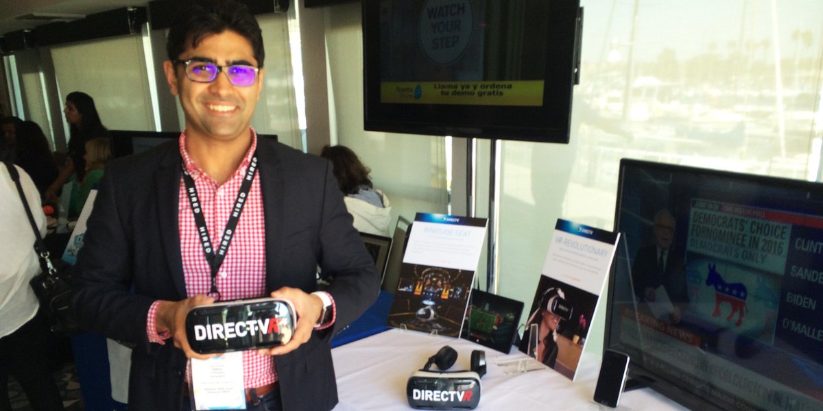 alistdaily's tweet photo. .@DIRECTV showing their working Apple Watch App and #Directvr prototype at #SBF15. http://t.co/EKYFS9rj4w