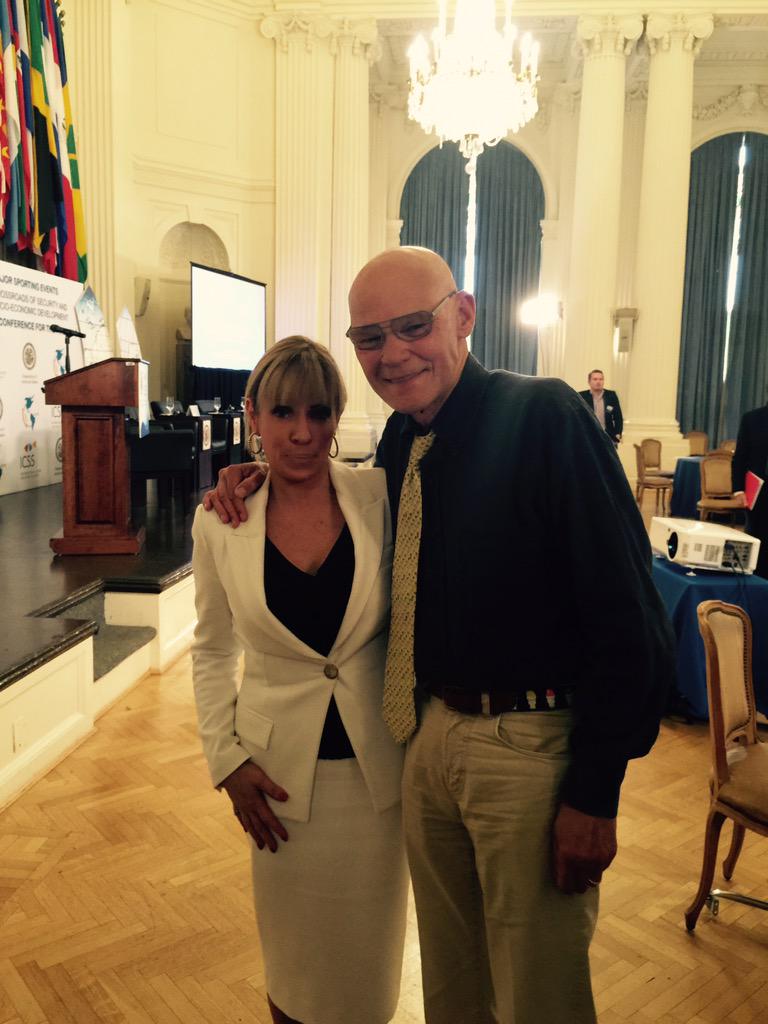 GWHCCNicole's tweet photo. W political commentator &amp; friend James Carville Happy to emcee conference @WZDCTelemundo @carville_fan #MSEConference http://t.co/tcorCO5eGT