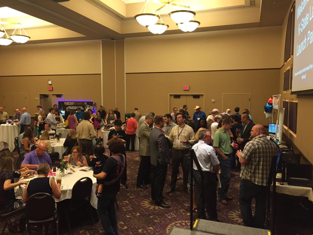 KStateBusiness's tweet photo. A great turnout for the @kstatelab Launch Party tonight! http://t.co/gkLZQdLdMc