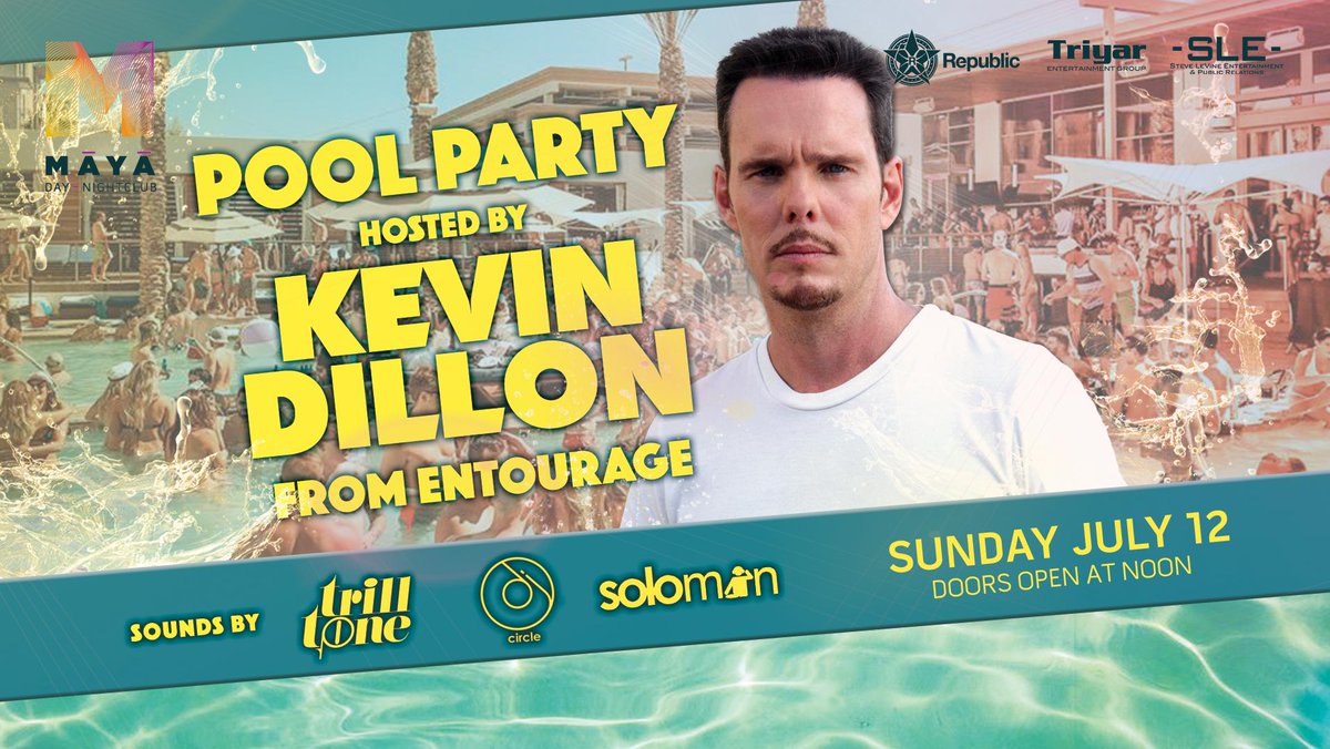 MayaClubAZ's tweet photo. Get #SOAKED at the Dayclub with special guest host #KevinDillon from @EntourageMovie on Sunday, July 12th! http://t.co/mfBZbmvtpa