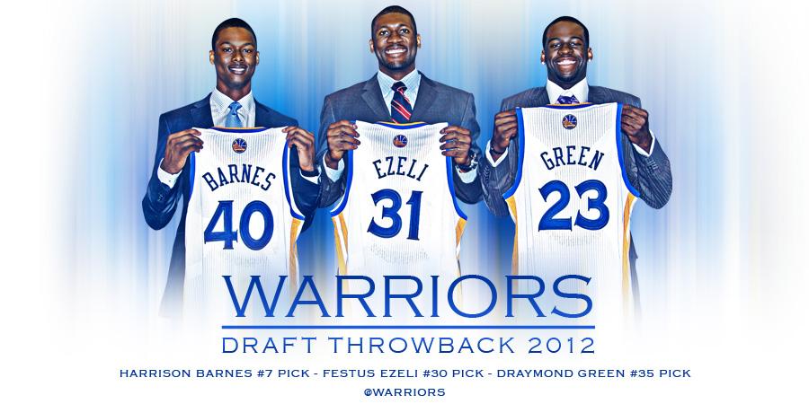 warriors's tweet image. Last time the Dubs made a draft selection, it was these guys. Not bad, huh? #GSWHistory #TBT #NBADraft