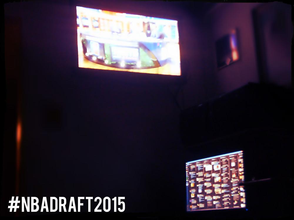 konzul's tweet photo. The hype is real! NBA TV on one, Twitterverse on another. Let's go #Hezonja :) http://t.co/NYqYpTBDwP