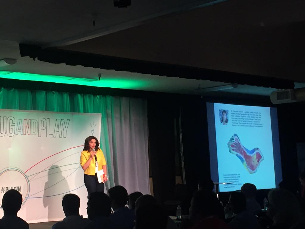 NedaAmidi's tweet photo. My aunt on stage right now @PlugandPlayTC EXPO! @PNPIoT #Plugin @SaeedAmidi @BaharehAmidi #soproud #letsunplug http://t.co/MYKZPlduUq