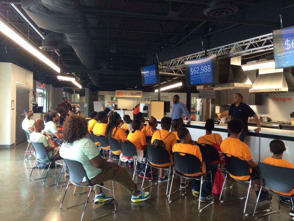 firstbuild's tweet image. Enjoyed hosting the @LouisvilleUL Summer Reach Program! Hope you guys had a great time at 1B! #EncourageLearning