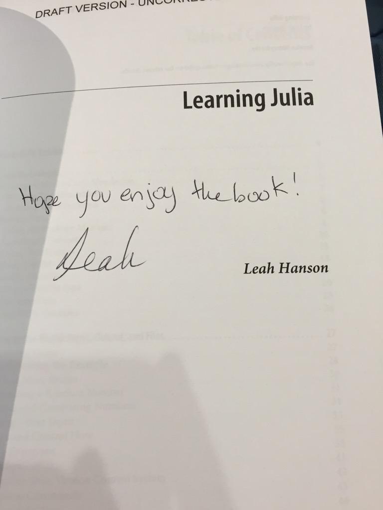 dontusethiscode's tweet photo. Learning Julia by Leah Hanson! at #juliacon2015 http://t.co/RBsbUc2wqI