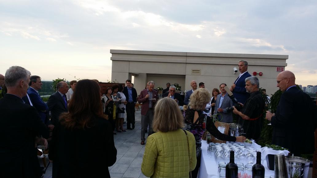 Annette_Tridel's tweet photo. Humberview and @Tridel Presidents John Esplen and Leo DelZotto speaking at #OneOldMill #SkyLounge http://t.co/2KmzbNjJgn