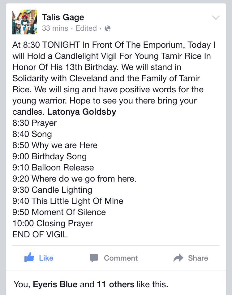 rachology216's tweet photo. One of the #cle77, a #Cle native now in another city, is spreading the love. #TamirRice #ThisIsWhatCommunityLooksLike http://t.co/YWxZSmIcDO