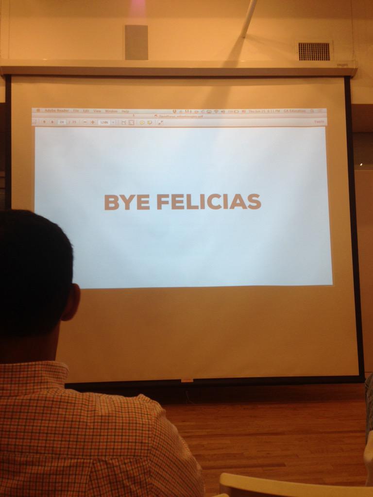 morgan_buell's tweet photo. Bout that exit. Total mic drop @DavidYarus #tinycon #millennial #marketing  #byefelicia http://t.co/JW3xL9W4vM