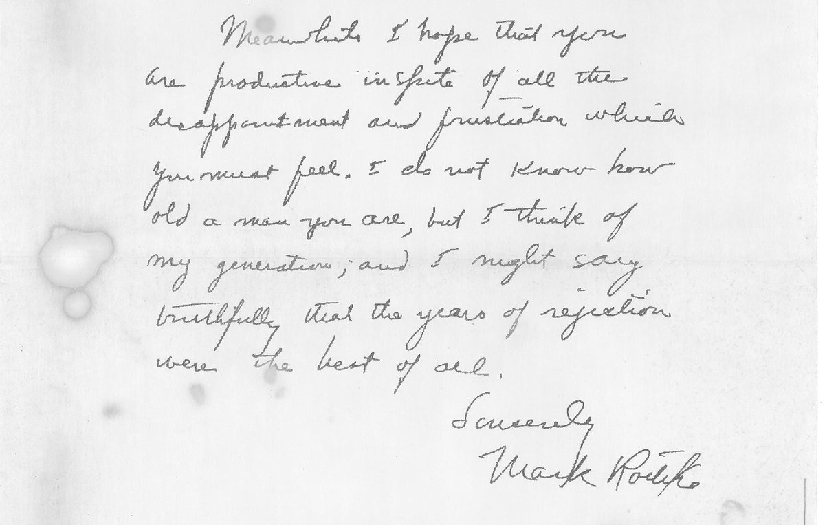 Mark Rothko's advice to a young, unknown musician <a href="/HaroldBuddMusic/">Harold Budd</a>