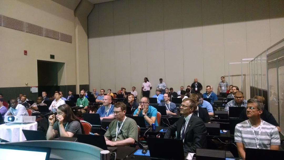 robinpriceii's tweet image. Did you have Michael Tiemann front row of your presentation and lab?  I did. #humble #openscap #redhat #RHSummit