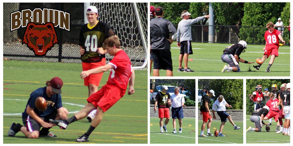 TotalKicking's tweet photo. First day of Brown U. camp is complete...it was a pleasure to meet a trio of talented kickers, including @IsaacWay12 http://t.co/iSiWKpYMA1