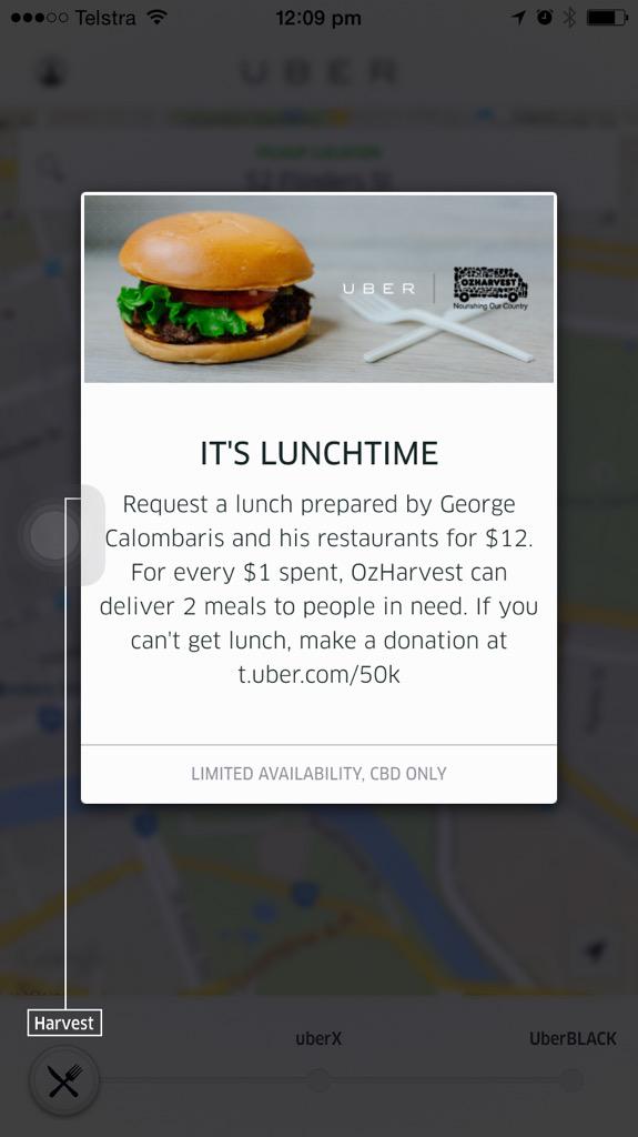 lauren_calleja's tweet photo. It's a @gcalombaris lunch box in melbourne today care of @Uber_Melbourne raising money for @OzHarvestMelb http://t.co/Ax9CWhpskN