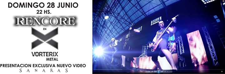 RencoreOficial's tweet photo. La espera termino. Este domingo 28 a las 22hs entrevista + presentacion oficial de #Sanaras en #VorterixMetal http://t.co/k3w00qB7fA