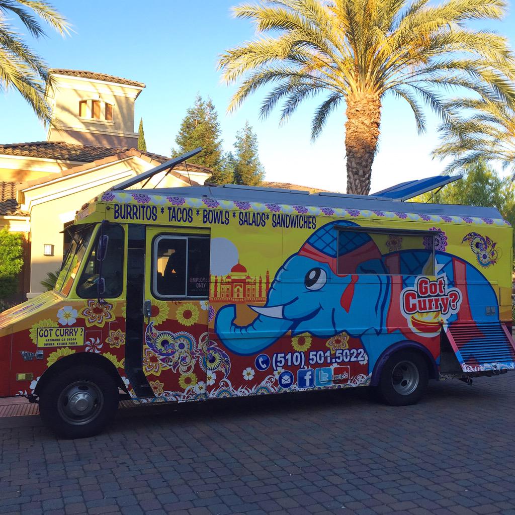 Yay, <a href="/GotCurry1/">Got Curry?</a> food truck across the street. Dinner!