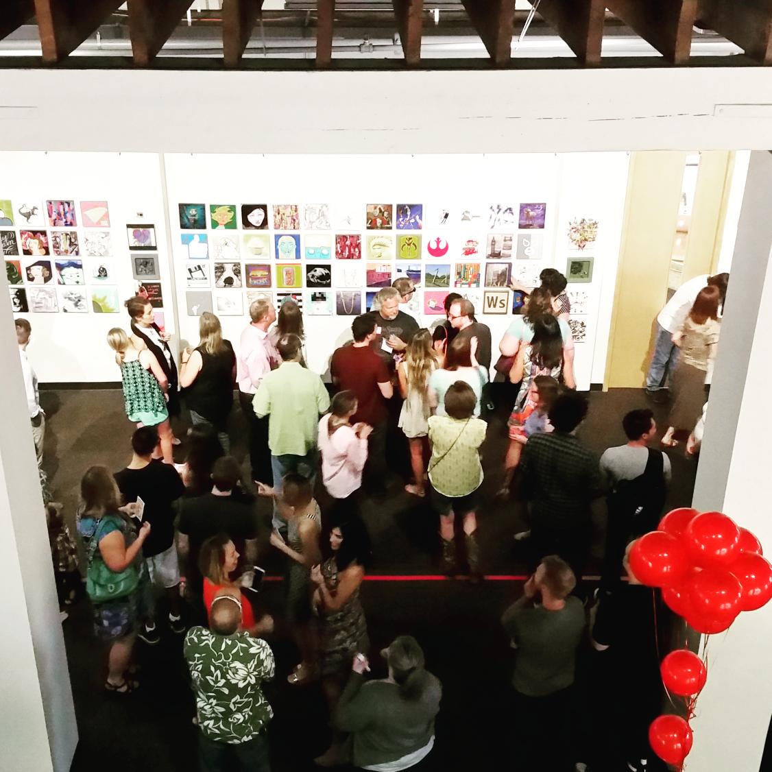 BryonCaldwell's tweet photo. #Canvasforacause at #ReelFX tonight! My piece was a painted map of #deepellum #Dallas There was a lot of fun #art http://t.co/1nWHWeLiFi
