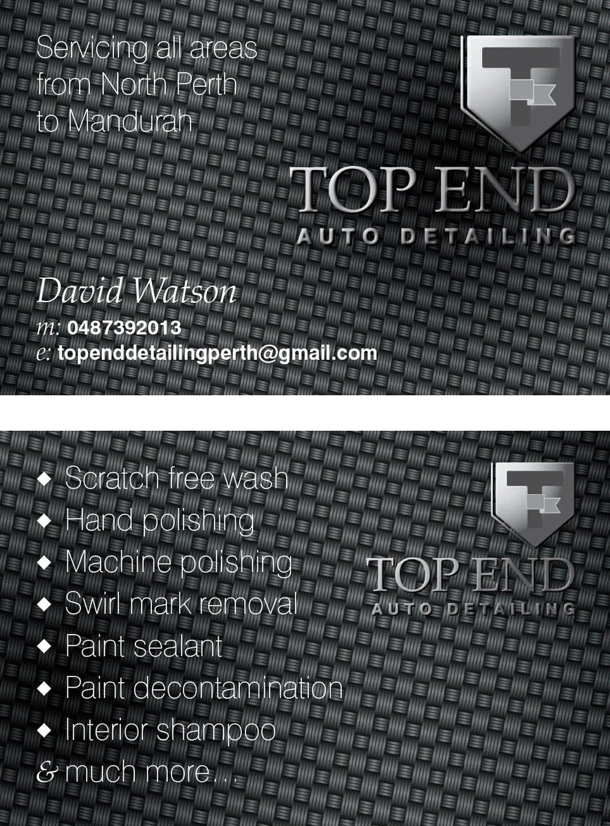 Detailing Business Cards Auto Detailing Business Card Template