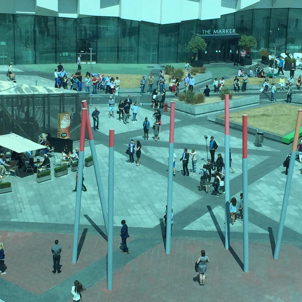 julesspillane's tweet photo. Watching Pierce Brosnan filming in Grand Canal Sq this afternoon. @VGodolphin @RyanShanks5 #lotsofworkdone http://t.co/sfFlqZGV9T