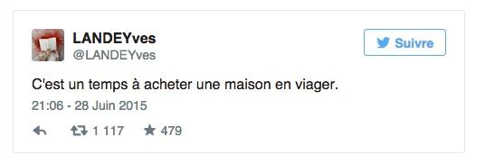 #Tweetdecaracteredelasemaine Bravo <a href="/LANDEYves/">LANDEYves</a> pour son tweet qui nous a bien fait rire #Canicule2015