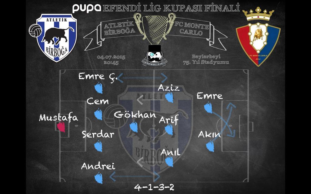 pupa Efendi Lig Kupası Final Maçı kadromuz, şeffaflığın dibine vurduk :) <a href="/fcmontecarlo/">FC Monte Carlo</a> <a href="/efendilig/">efendilig</a> #futbol #kupa