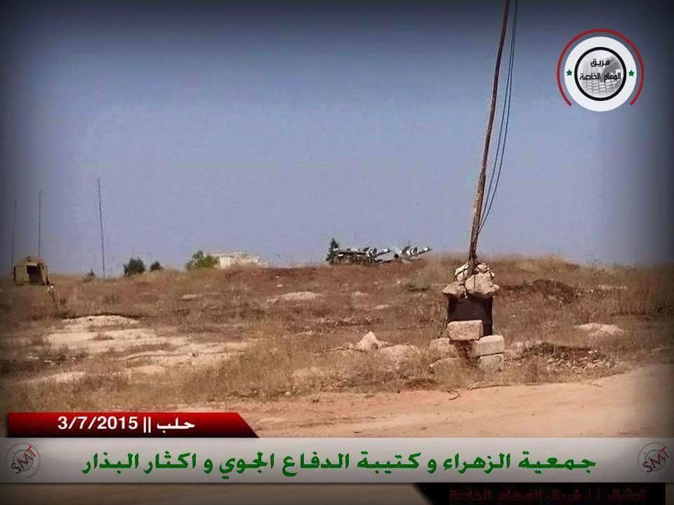 2Rook14's tweet photo. #Aleppo: PHOTOS: #SyADF Air Defense Battalion near Jaamiyat Al-Zahra, you can see what looks like S-125 SAM. #Syria http://t.co/dxrNVaQgpc