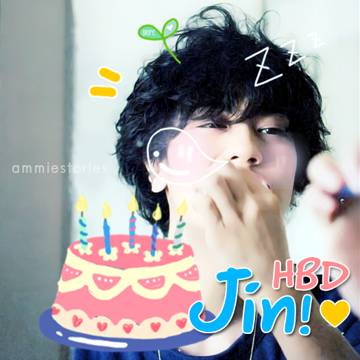  HAPPY BIRTHDAY JIN! Hope you have a great birthday I\ll always stay in love with \"you\" (> <) xx 