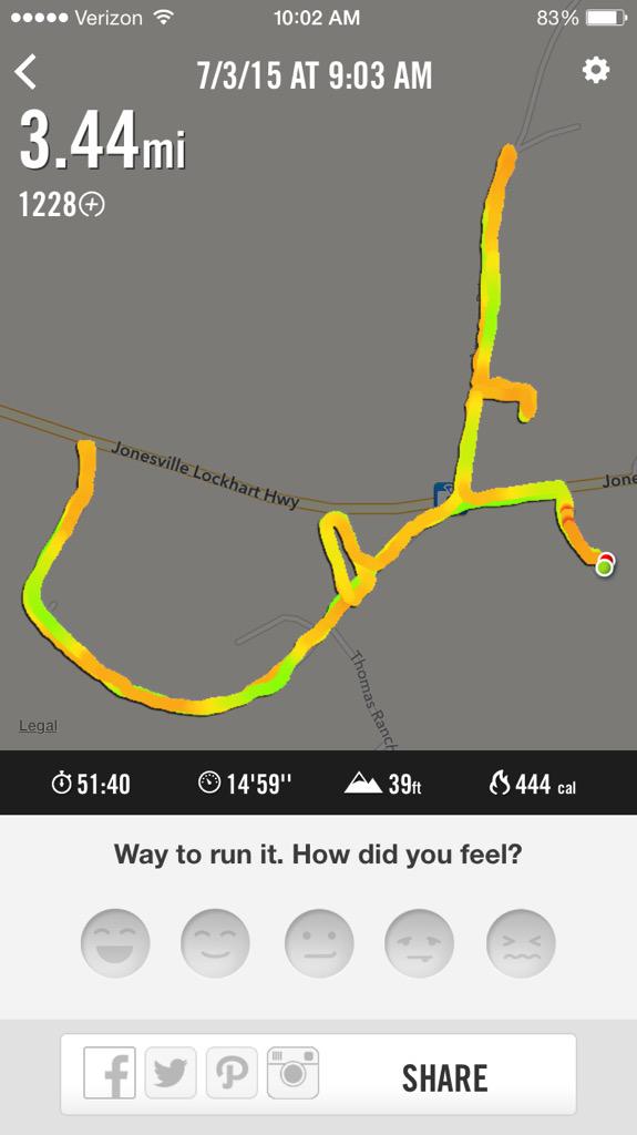 Jodygovols's tweet photo. Day 3 of the July walk/run challenge #Nikegetfit http://t.co/AuaZklYQ3O