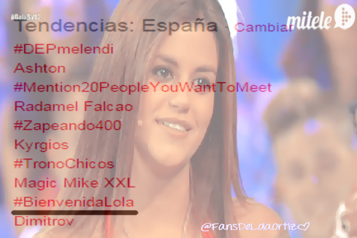 FansDeLolaOrtiz's tweet photo. ¡Y hoy te hemos conseguido ser TT con el HTG #BienvenidaLola!
¡Te queremos princesa! @lolitaftv23 http://t.co/ADnKTpRHry