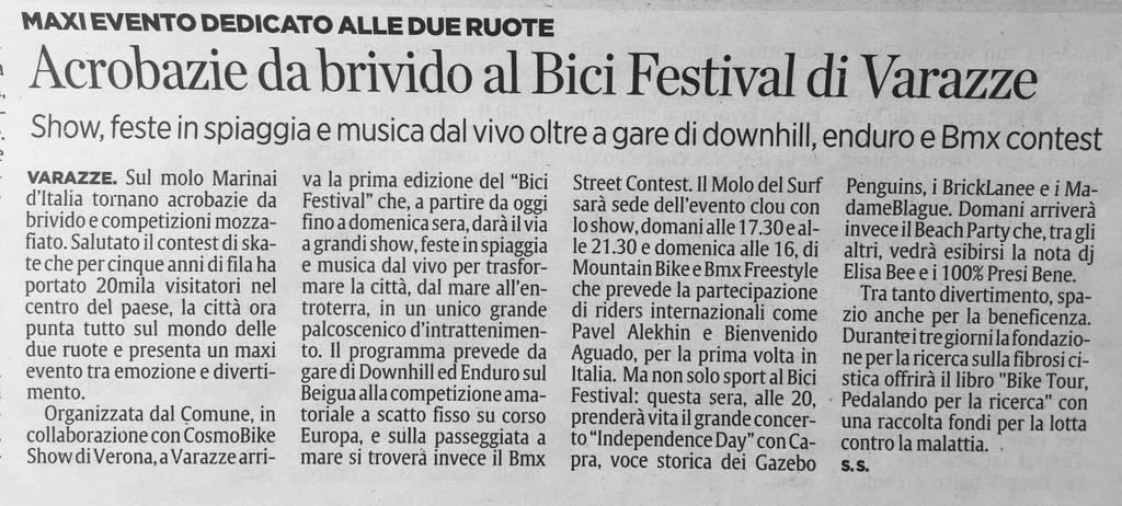 wvarazze's tweet photo. Il #varazzebicifestival sul secolo http://t.co/p8gxaemlg3