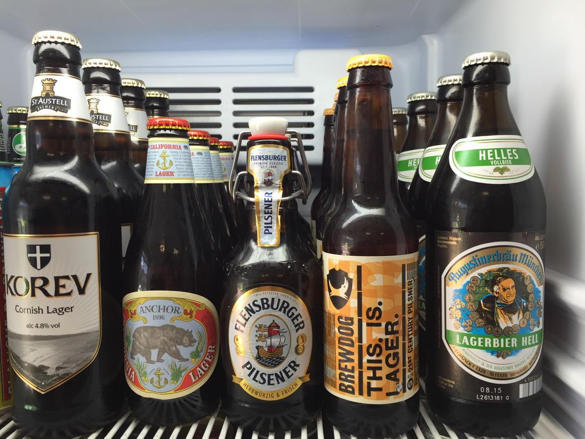 hopologybeer's tweet photo. These look rather nice too @FlensburgerPils @brewdog @AnchorBrewing @StAustellBrew #AugustinerHell @ExperienceNotts http://t.co/cc8c4Frw7z