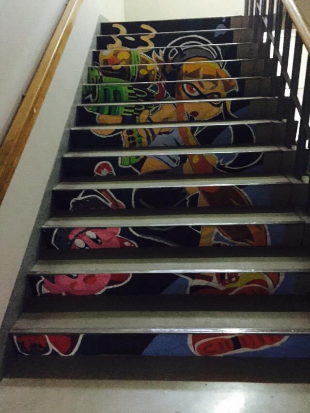 Splatoon and Kirby - Stairway Art