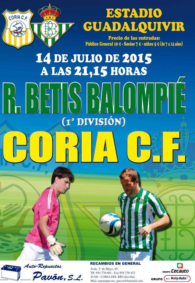 Coria_CF's tweet photo. ¿Quieres ver al R. Betis en su primer partido de pretemporada? ¡Tienes una cita el día 14 en el Estadio Guadalquivir! http://t.co/QdCcY8mvUf